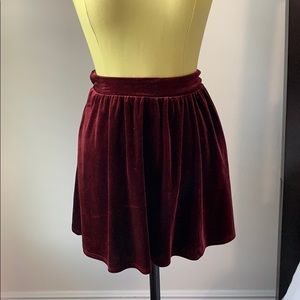 Velvet skater skirt